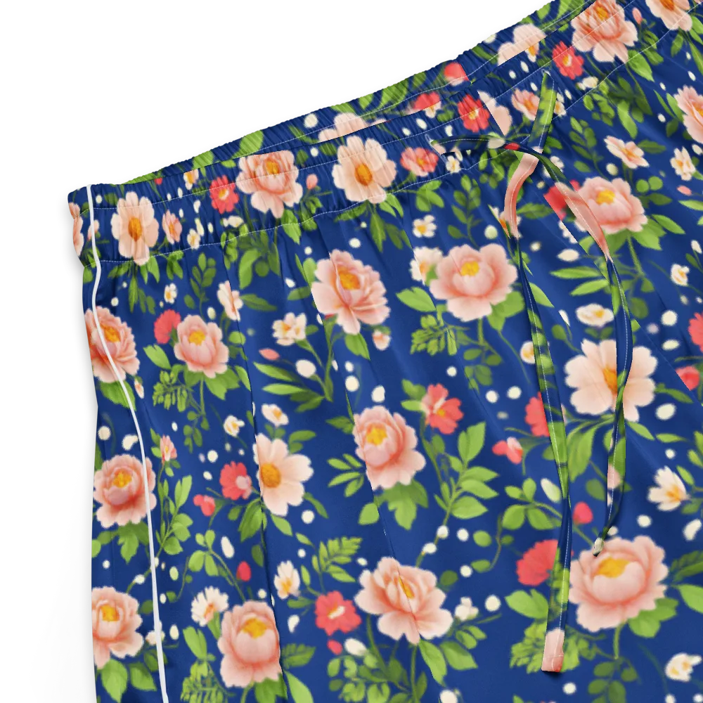 Midnight Peony on Women's Pajama Shorts — Product details
