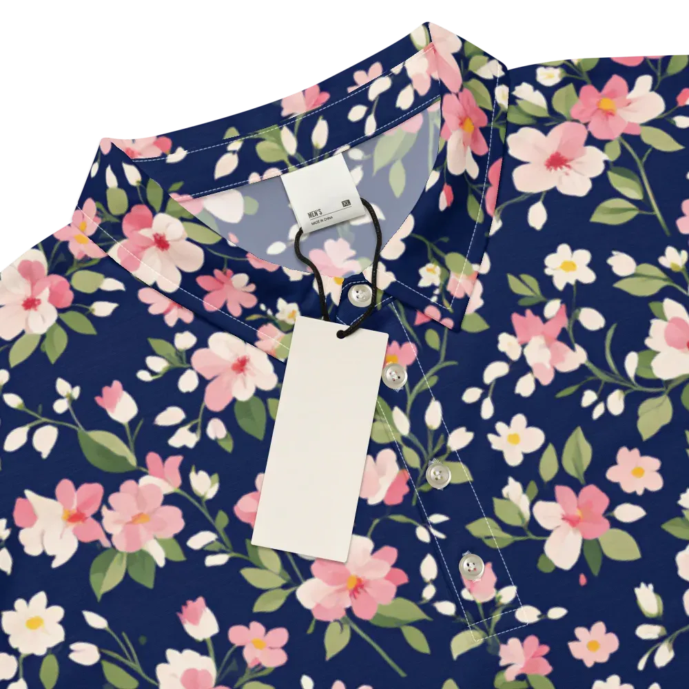 Midnight Blossom on Men's Slim Fit Polo Shirt — Product details