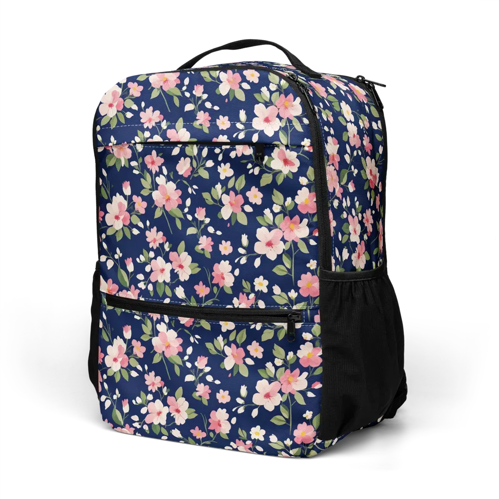Midnight Blossom on Utility Backpack — Left Front