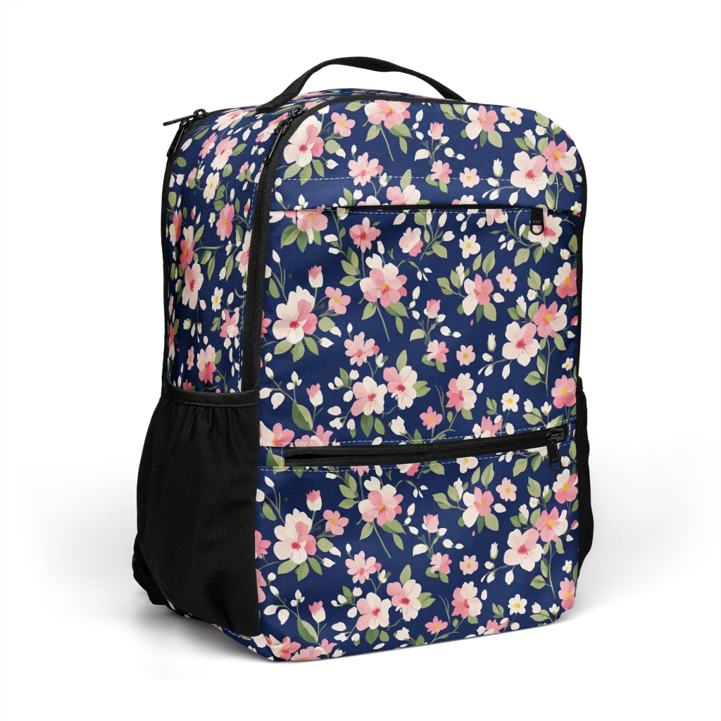 Midnight Blossom on Utility Backpack — Right Front