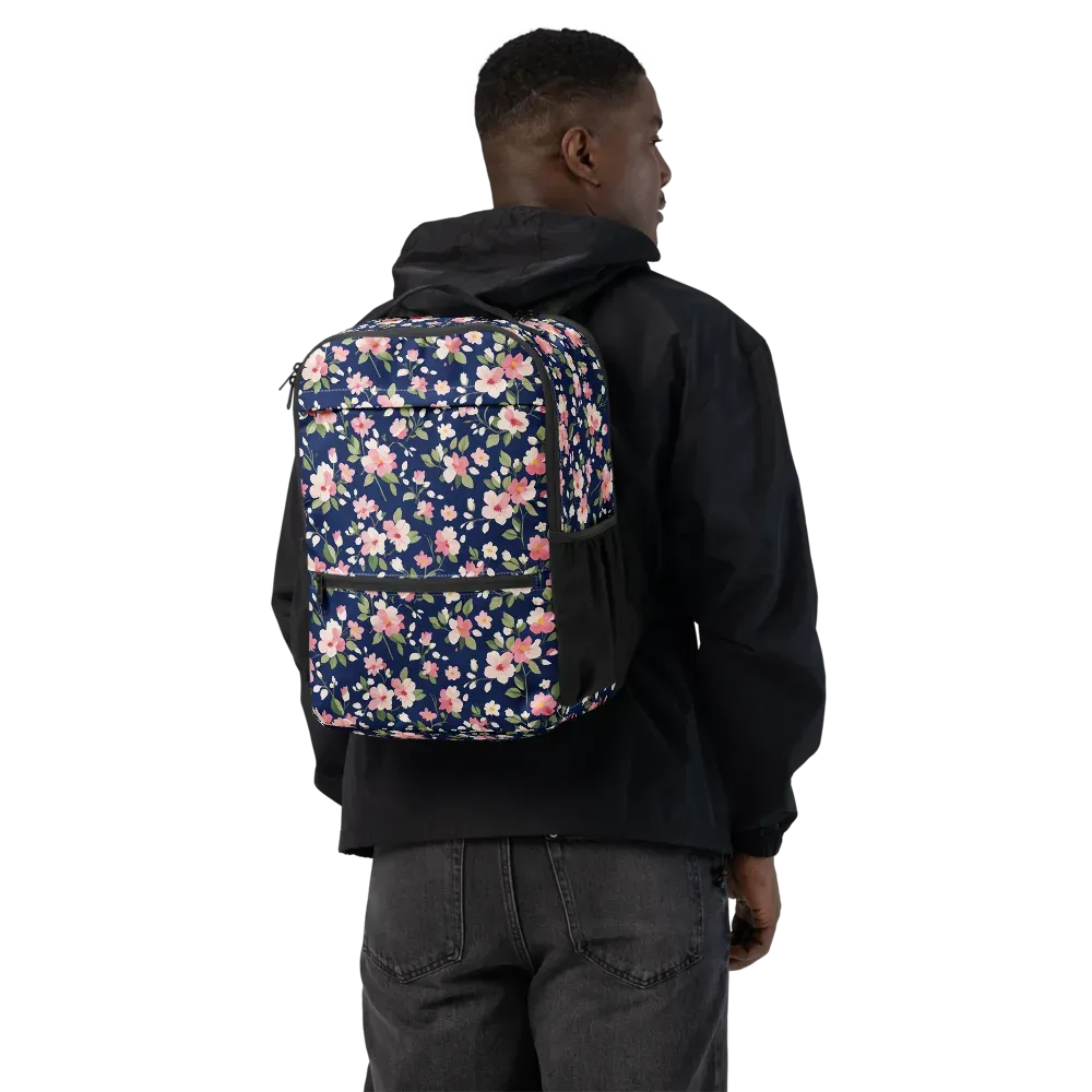 Midnight Blossom on Utility Backpack — Back