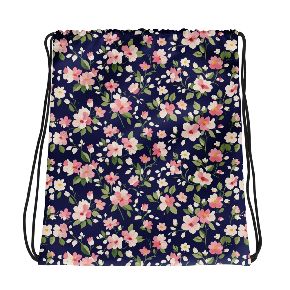 Midnight Blossom on Drawstring Bag — Photo