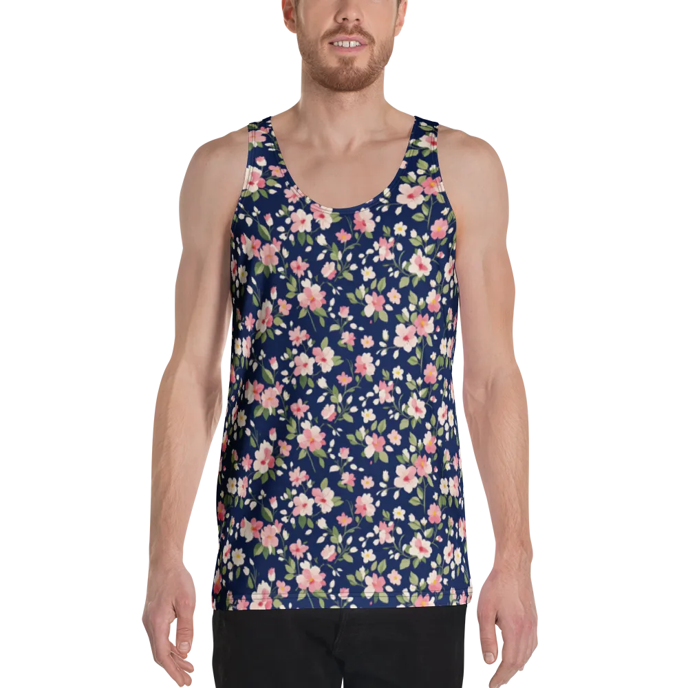 Midnight Blossom on Men's Tank Top — Front