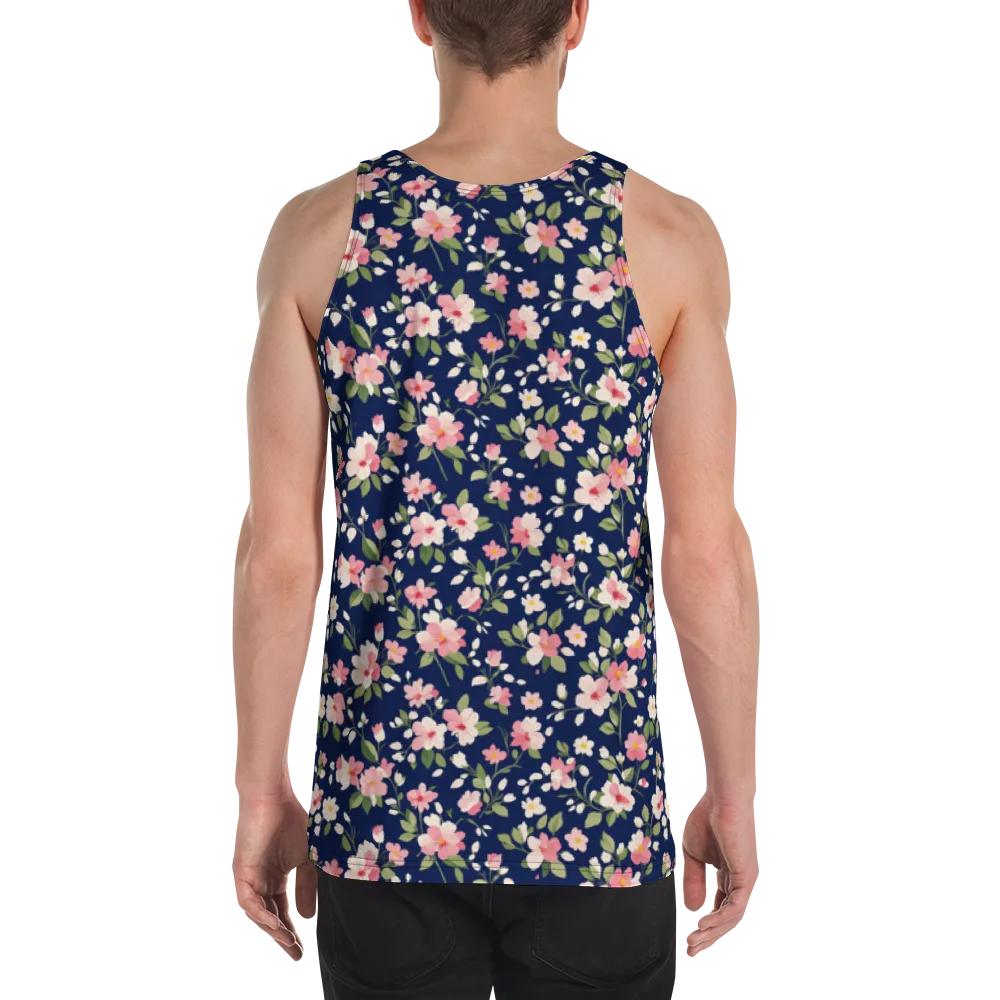 Midnight Blossom on Men's Tank Top — Back