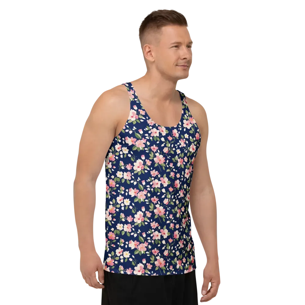 Midnight Blossom on Men's Tank Top — Right Front