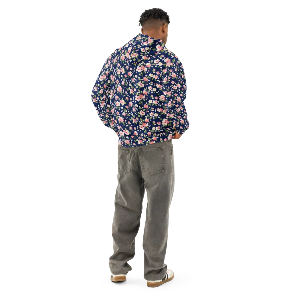 Midnight Blossom on Cotton Hoodie — Back