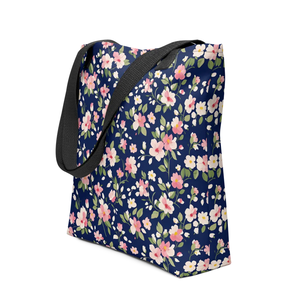 Midnight Blossom on Tote Bag — Front