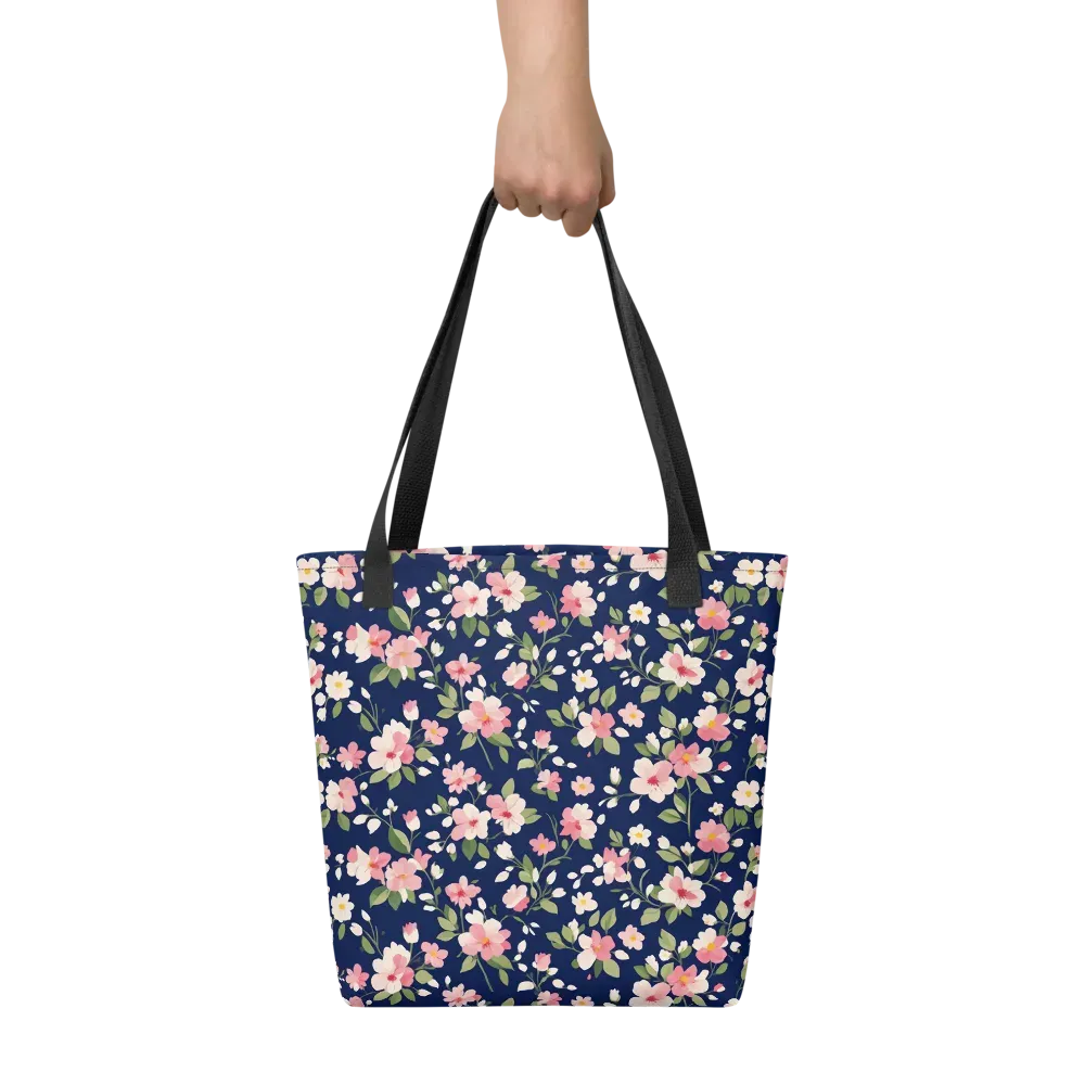 Midnight Blossom on Tote Bag — Front