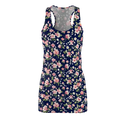 Midnight Blossom on a Racerback Dress
