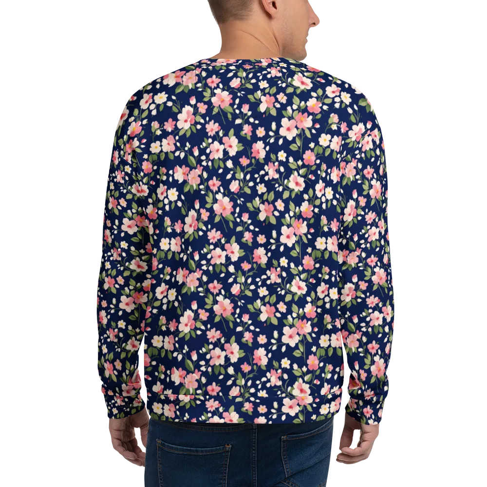 Midnight Blossom on Sweatshirt — Back