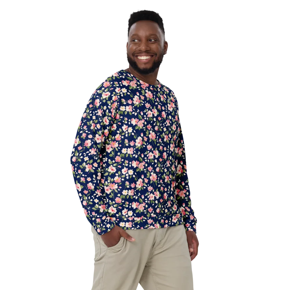 Midnight Blossom on Sweatshirt — Front