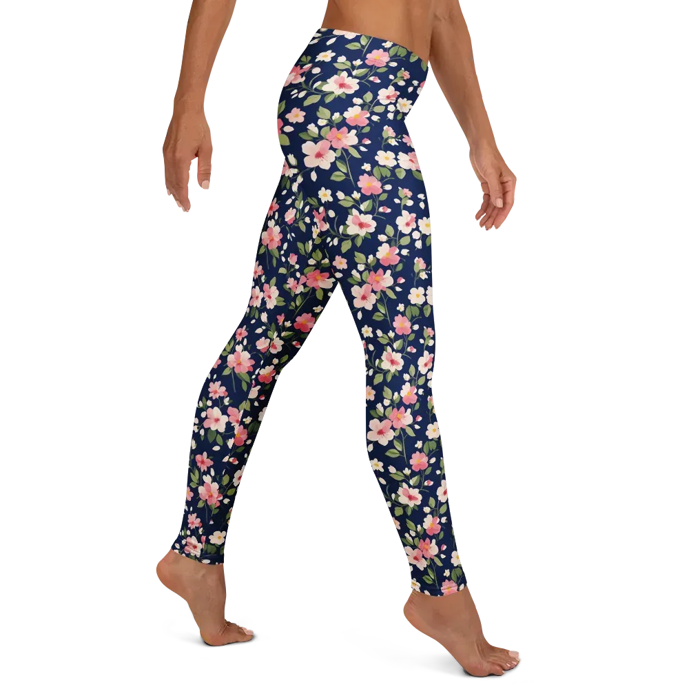 Midnight Blossom on Leggings — Right