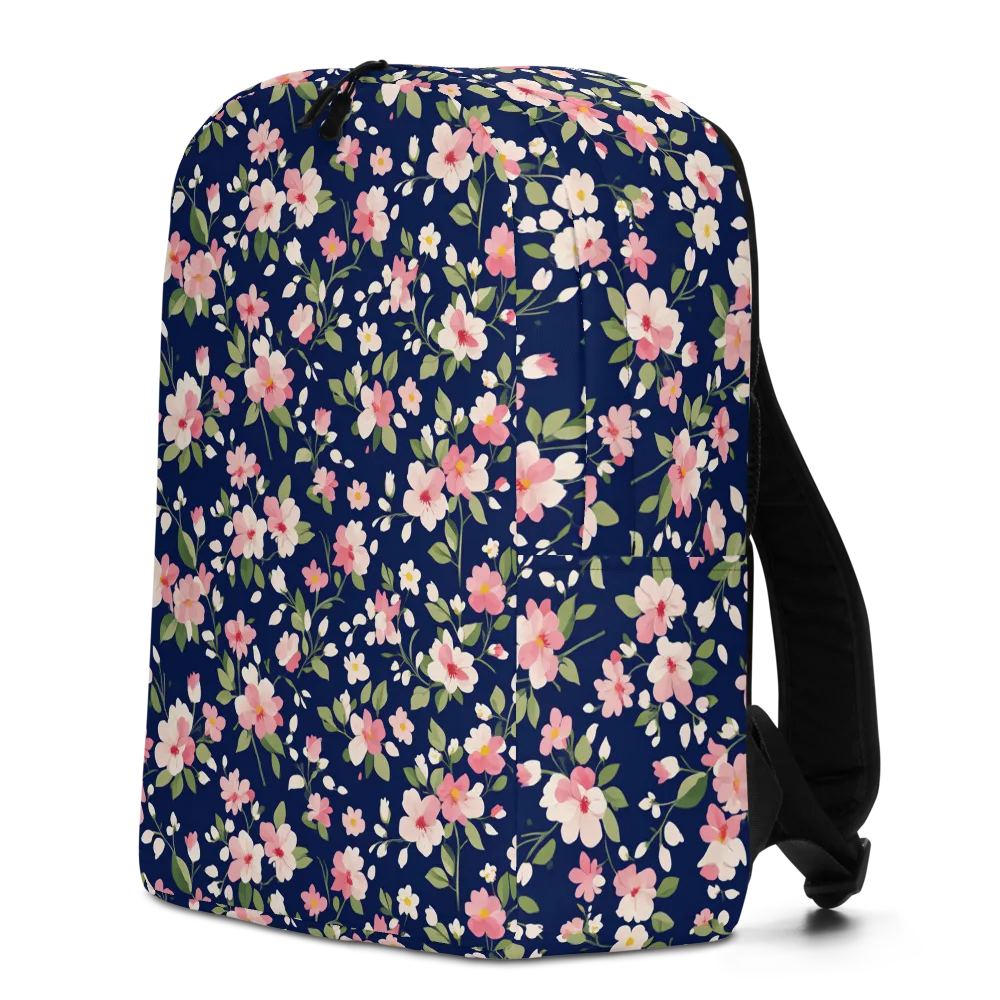 Midnight Blossom on Minimalist Backpack — Left