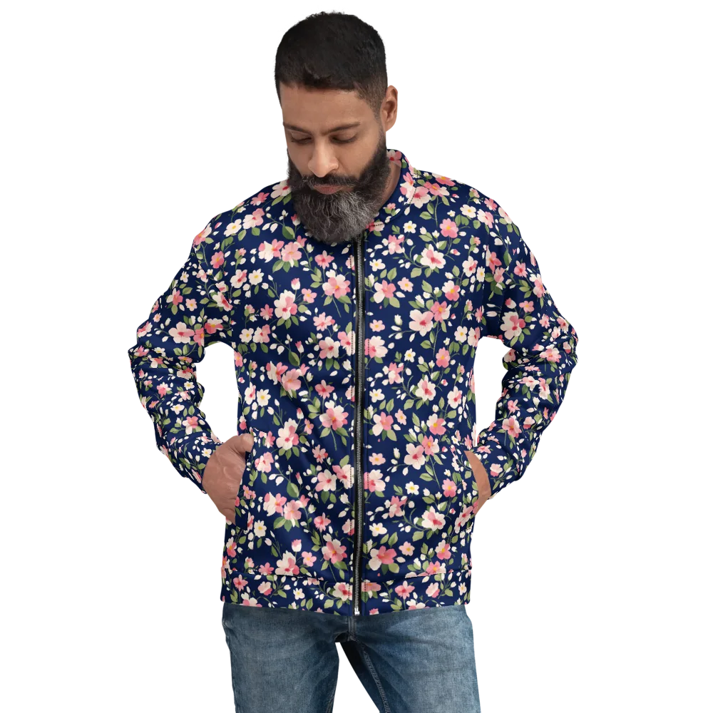 Midnight Blossom on Bomber Jacket — Front