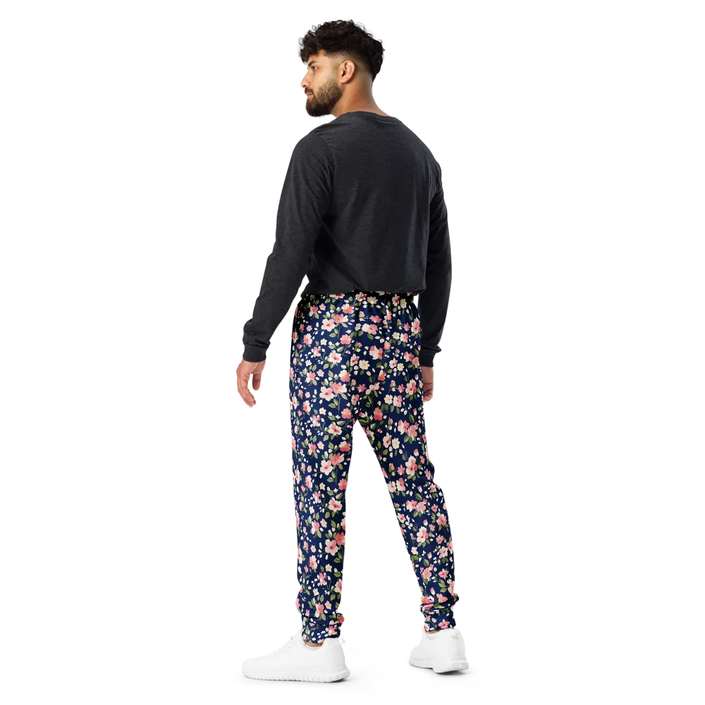 Midnight Blossom on Men's Joggers — Back