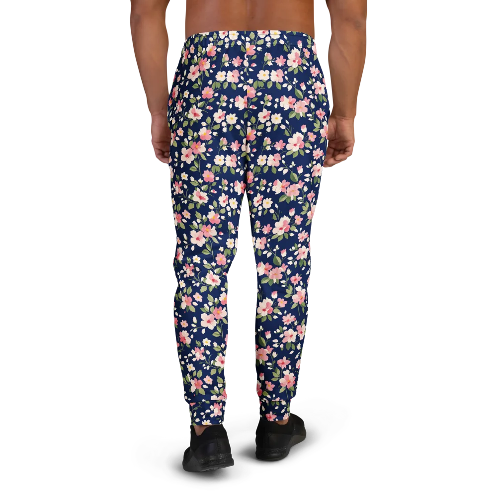 Midnight Blossom on Men's Joggers — Back