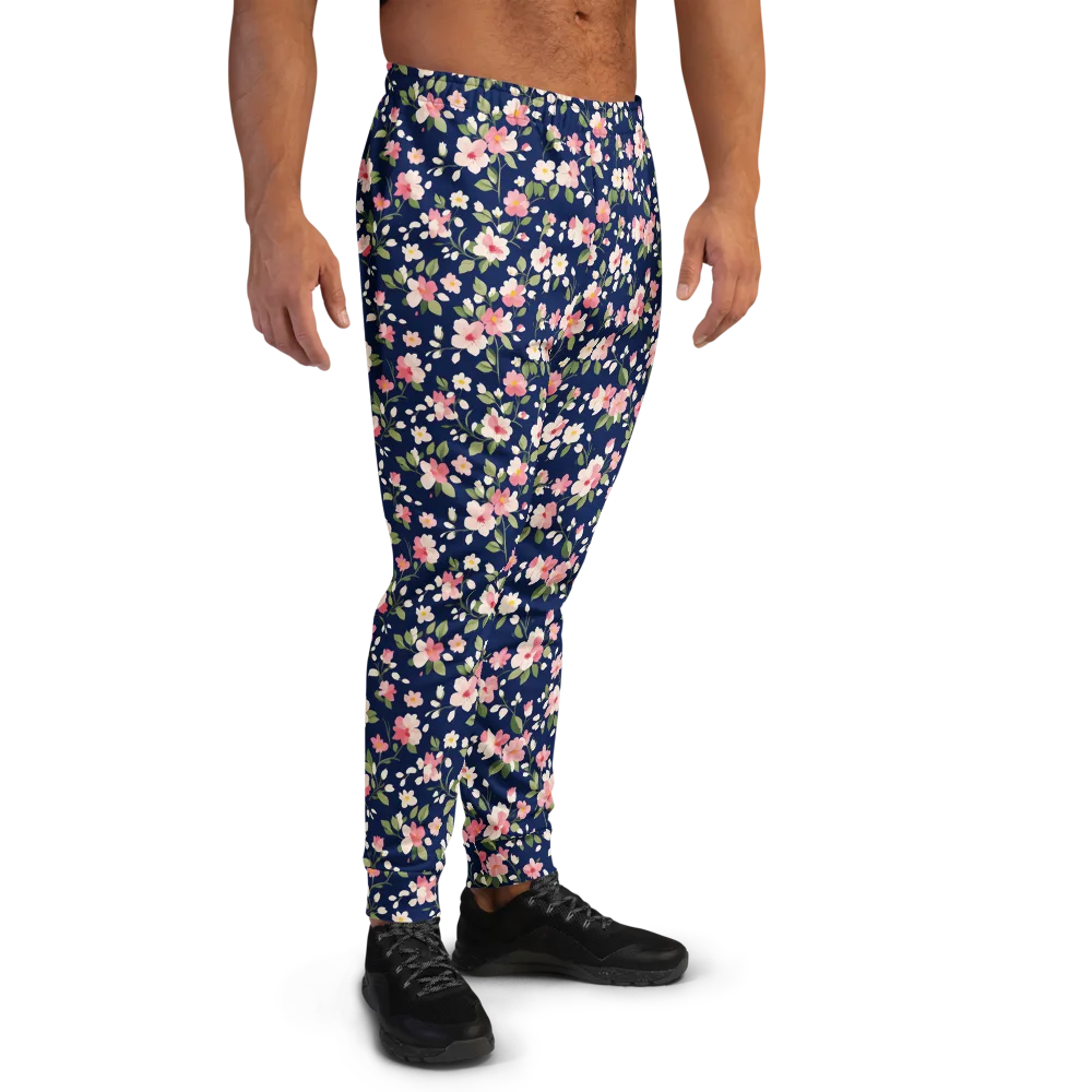 Midnight Blossom on Men's Joggers — Right