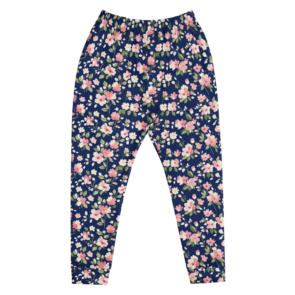 Midnight Blossom on Men's Joggers — Front