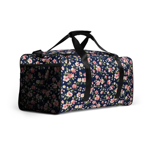 Midnight Blossom on a Duffle Bag
