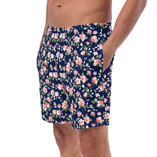 Midnight Blossom on a Swim Trunks