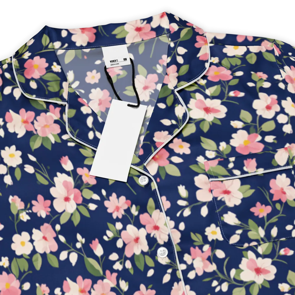 Midnight Blossom on Women's Short Sleeve Pajama Top — Product details