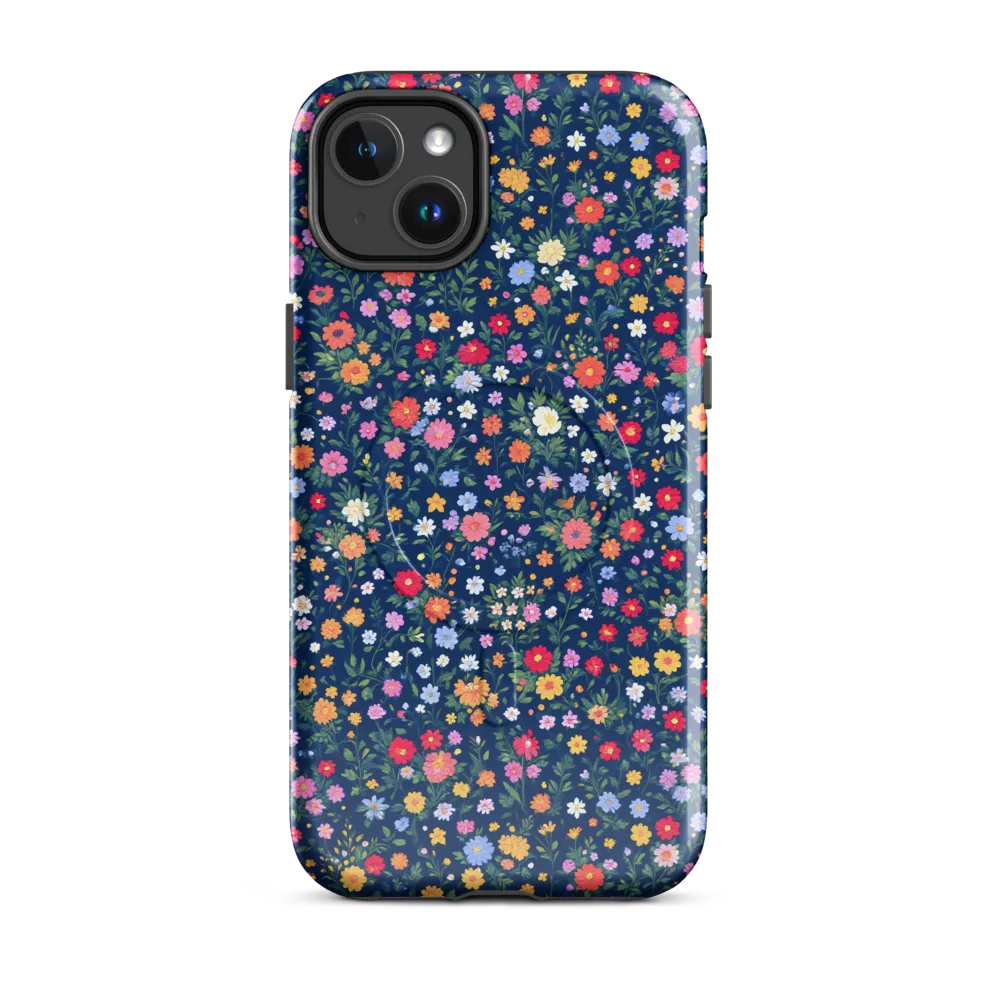 Navy Wildflower on MagSafe Tough Case for iPhone® — Front