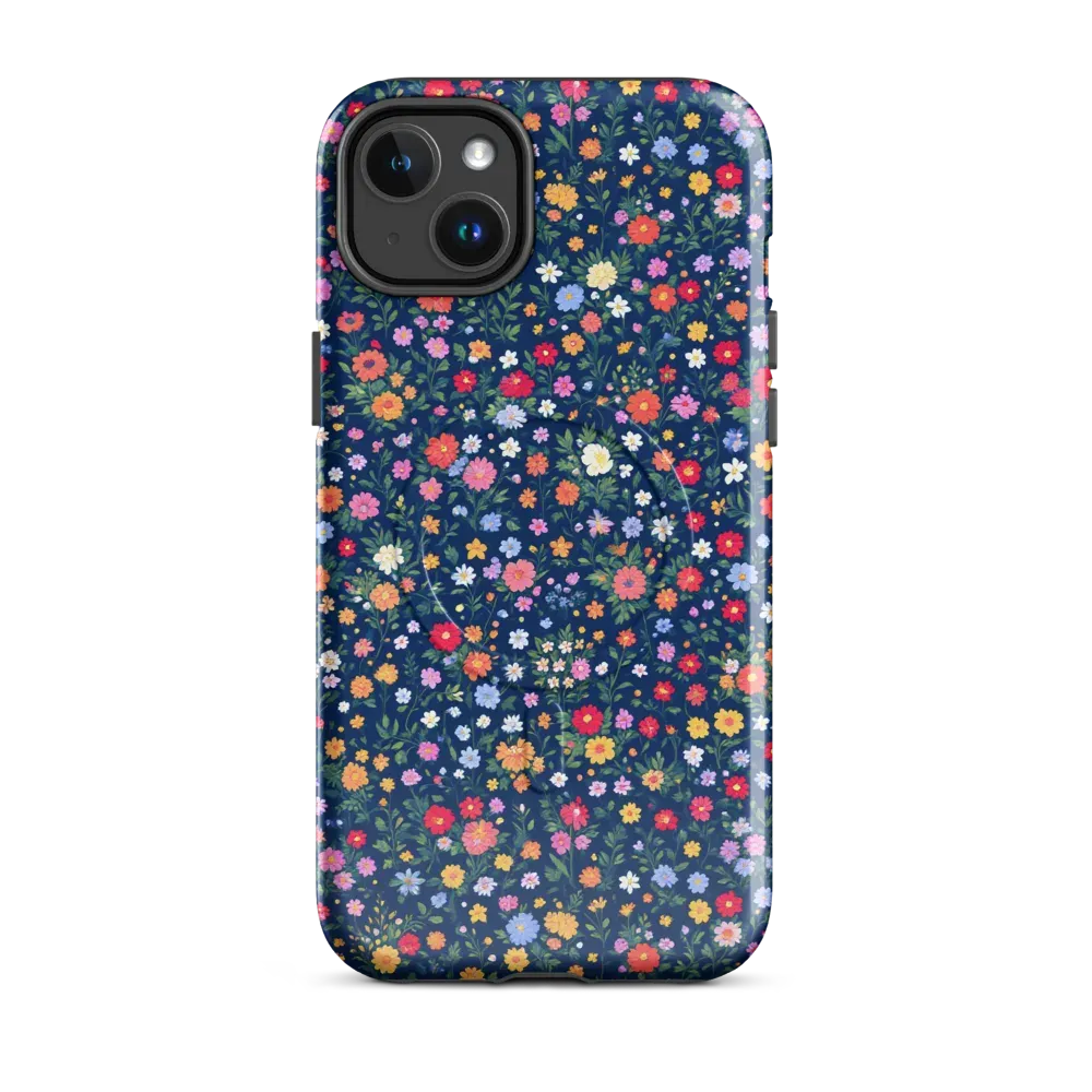 Navy Wildflower on MagSafe Tough Case for iPhone® — Front