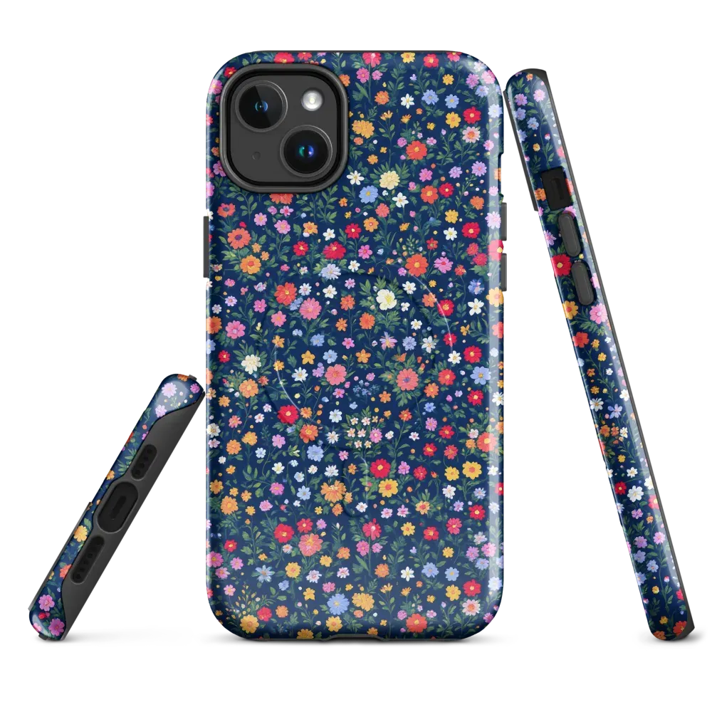 Navy Wildflower on MagSafe Tough Case for iPhone® — Front