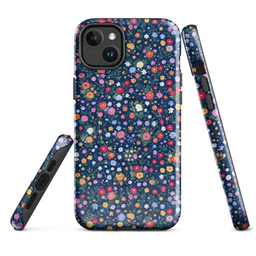Navy Wildflower on a MagSafe Tough Case for iPhone®