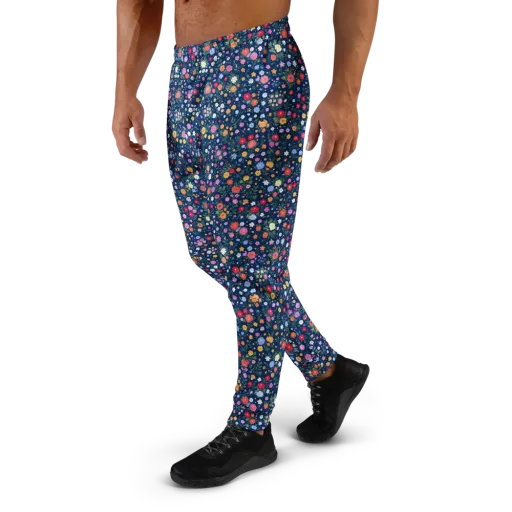 Navy Wildflower on a Men's Joggers