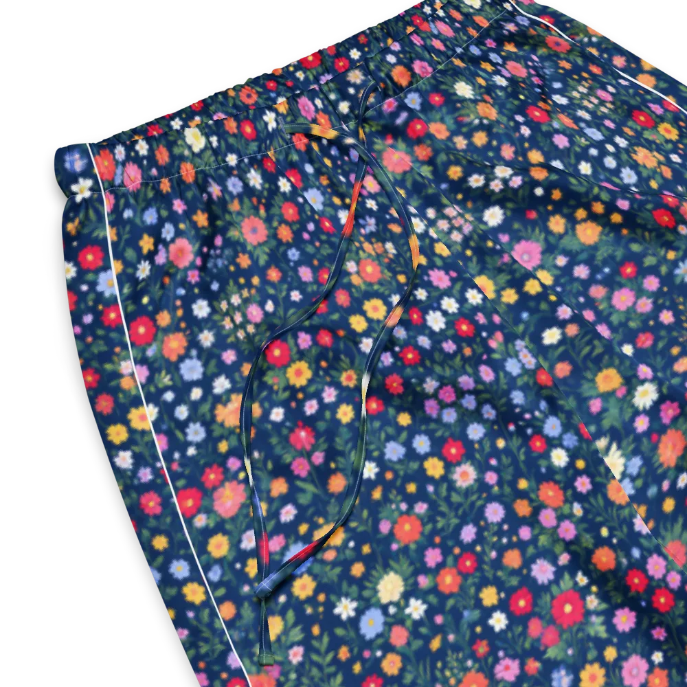 Navy Wildflower on Women's Pajama Pants — Product details