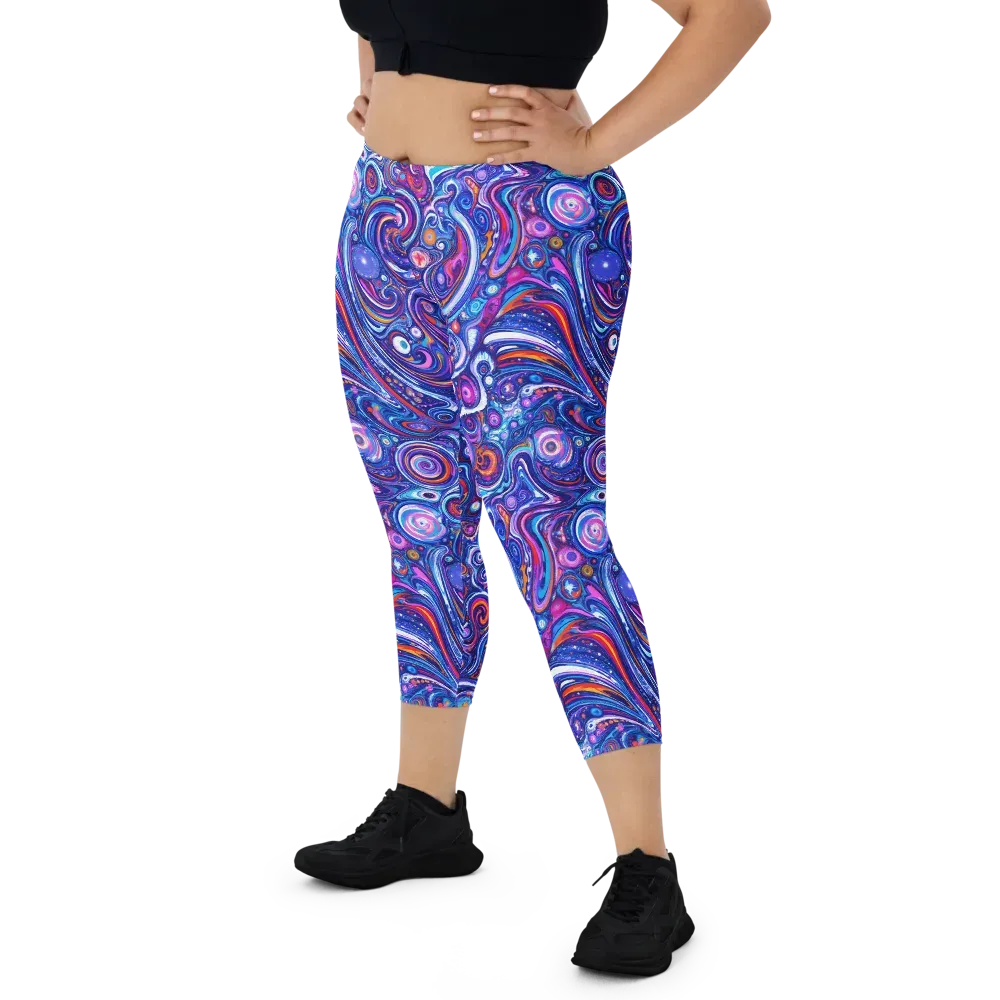 Cosmic Marbles on Capri Leggings — Front