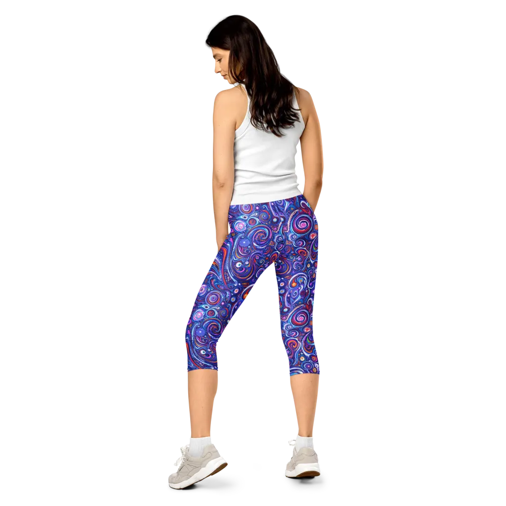 Cosmic Marbles on Capri Leggings — Back