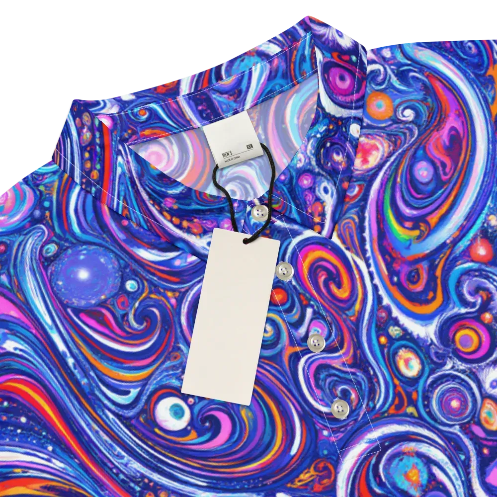 Cosmic Marbles on Men's Slim Fit Polo Shirt — Product details