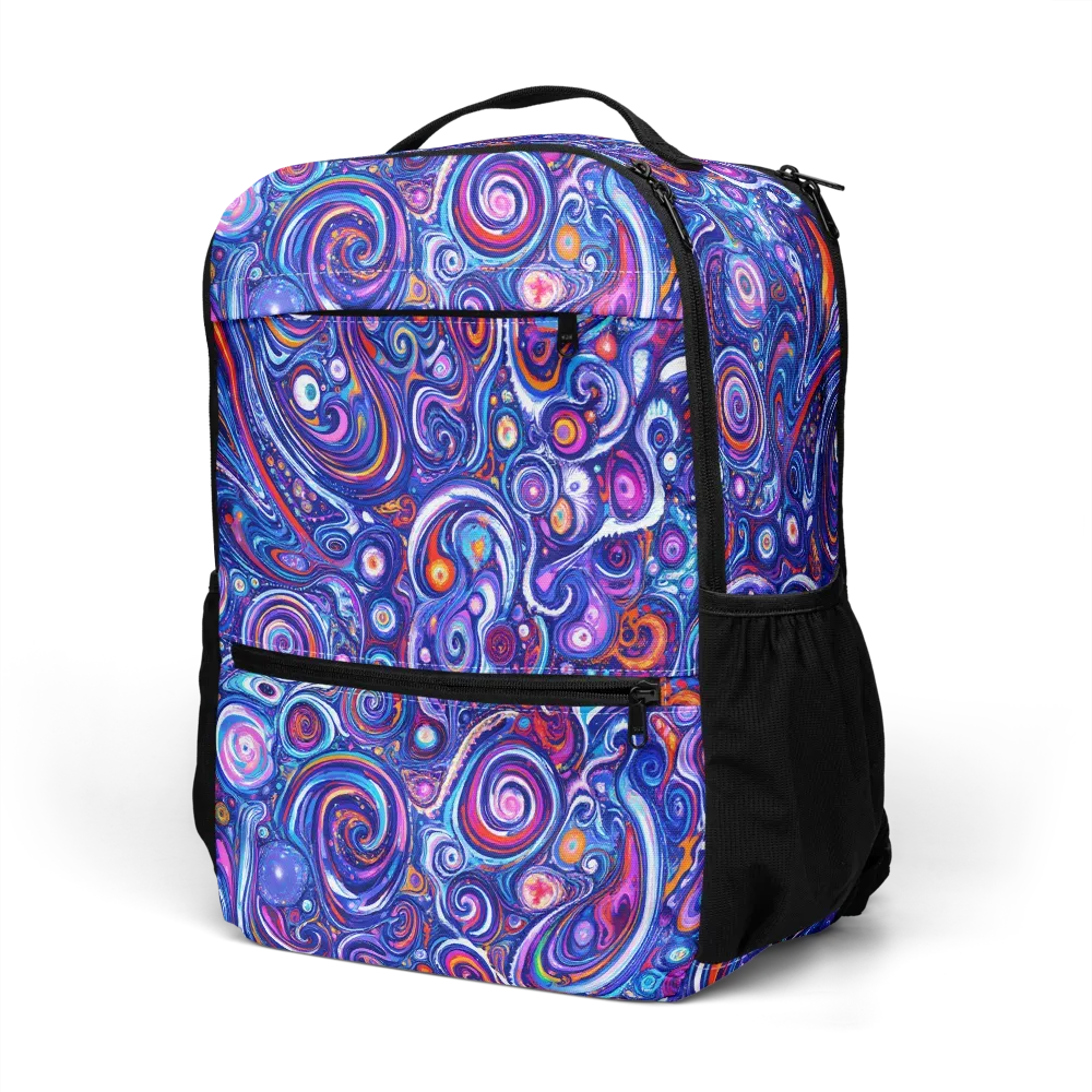 Cosmic Marbles on Utility Backpack — Left Front
