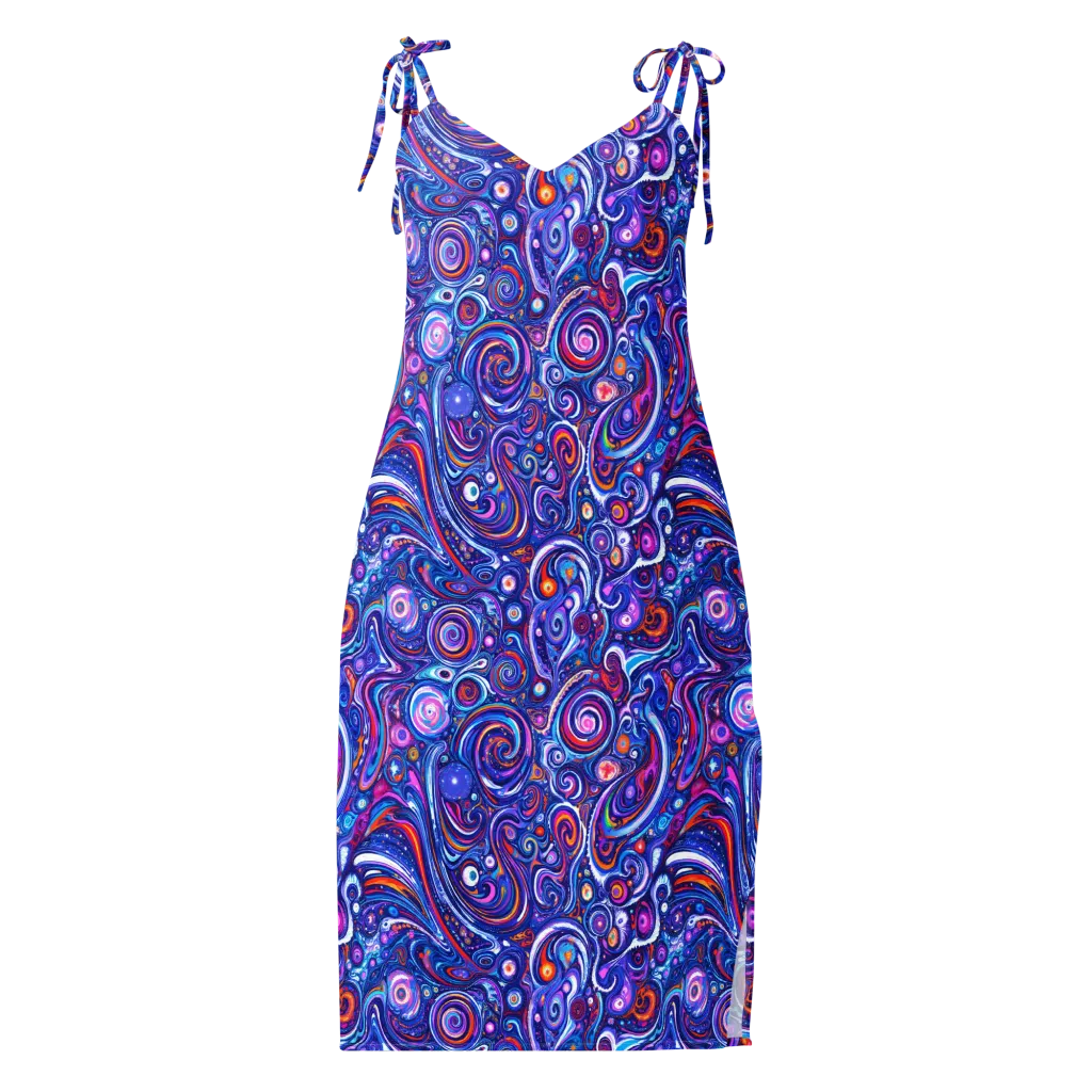 Cosmic Marbles on Slip Dress — Front