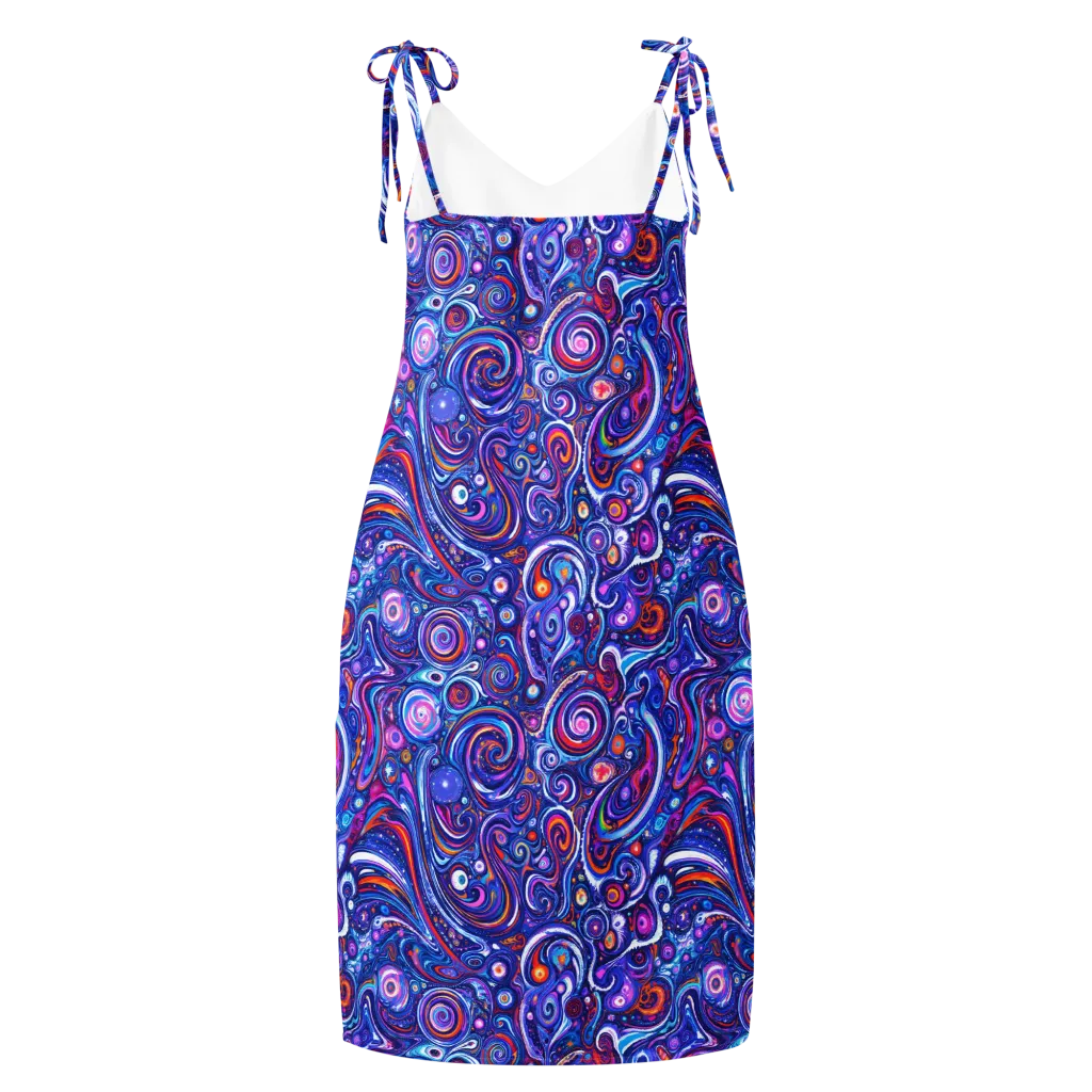 Cosmic Marbles on Slip Dress — Back