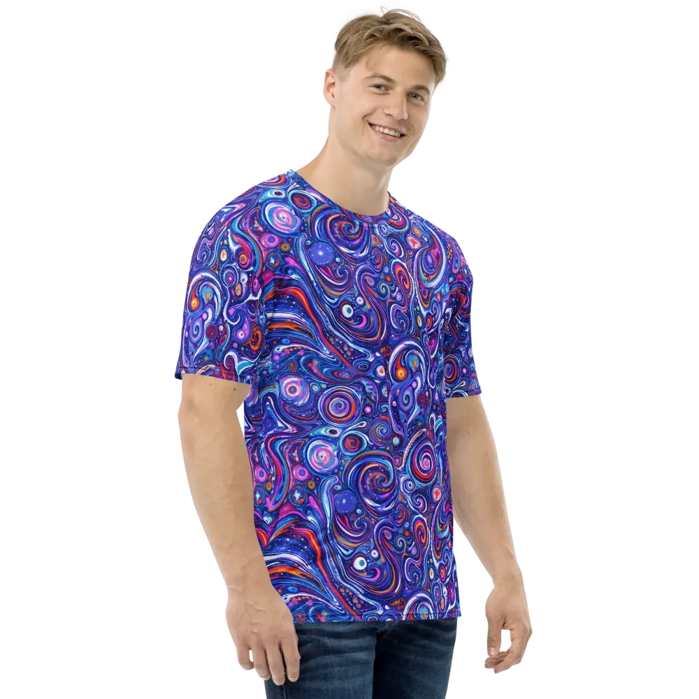 Cosmic Marbles on Men's Crew Neck T-Shirt — Right