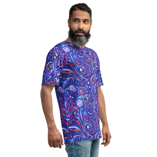 Cosmic Marbles on a Men's Crew Neck T-Shirt