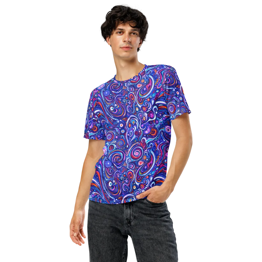Cosmic Marbles on Men's Crew Neck T-Shirt — Front