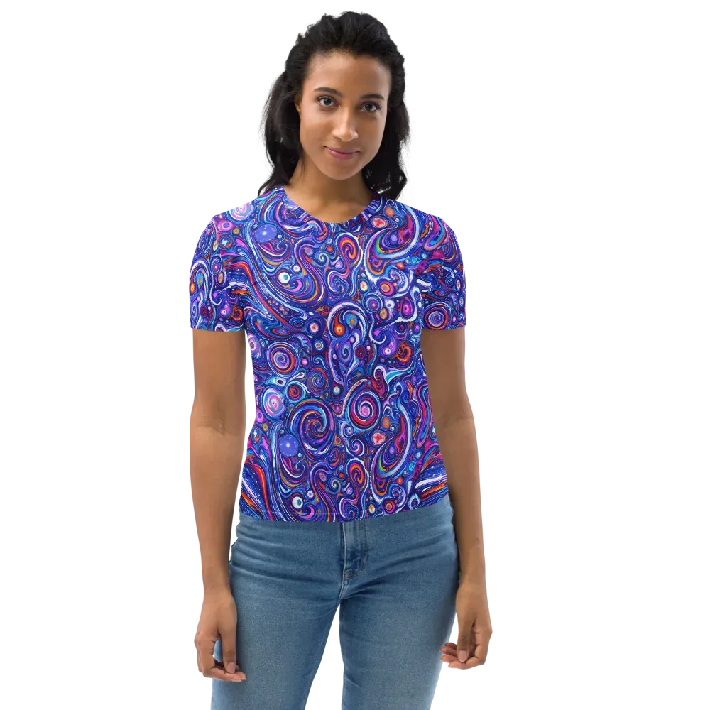 Cosmic Marbles on Women's Crew Neck T-Shirt — Front