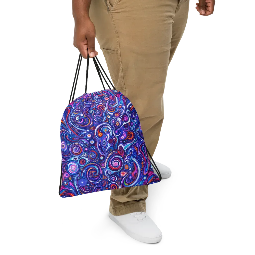 Cosmic Marbles on Drawstring Bag — Front