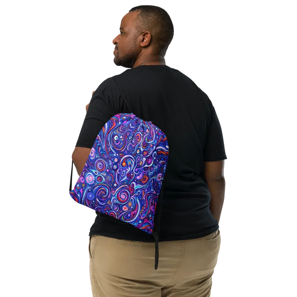 Cosmic Marbles on Drawstring Bag — Front