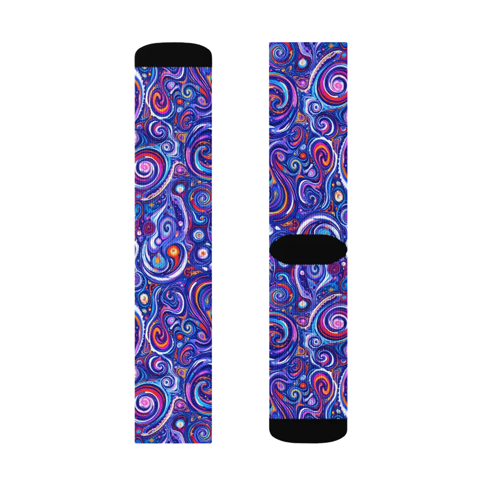 Cosmic Marbles on Socks — Left Sock