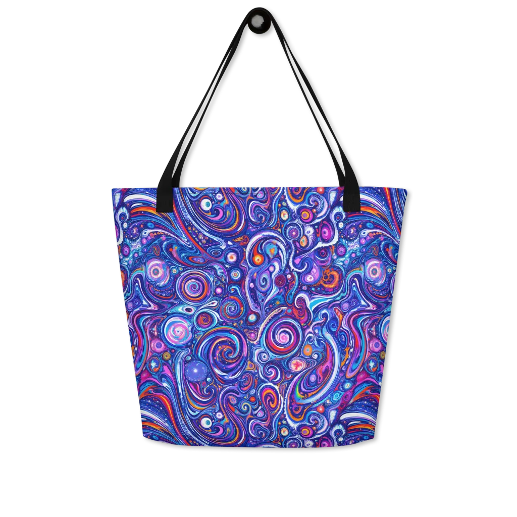 Cosmic Marbles on Large Tote Bag W/ Pocket — Front