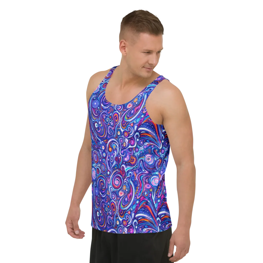 Cosmic Marbles on Men's Tank Top — Left Front
