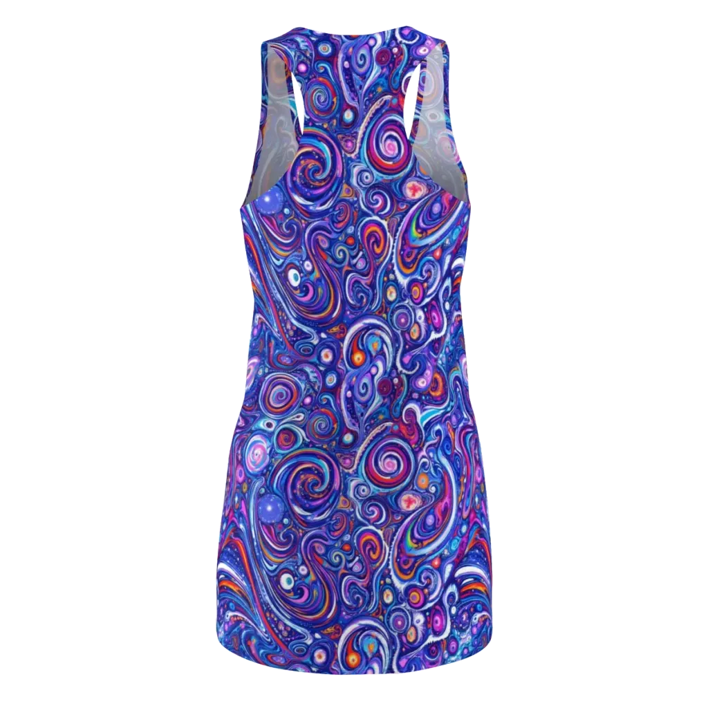 Cosmic Marbles on Racerback Dress — Back