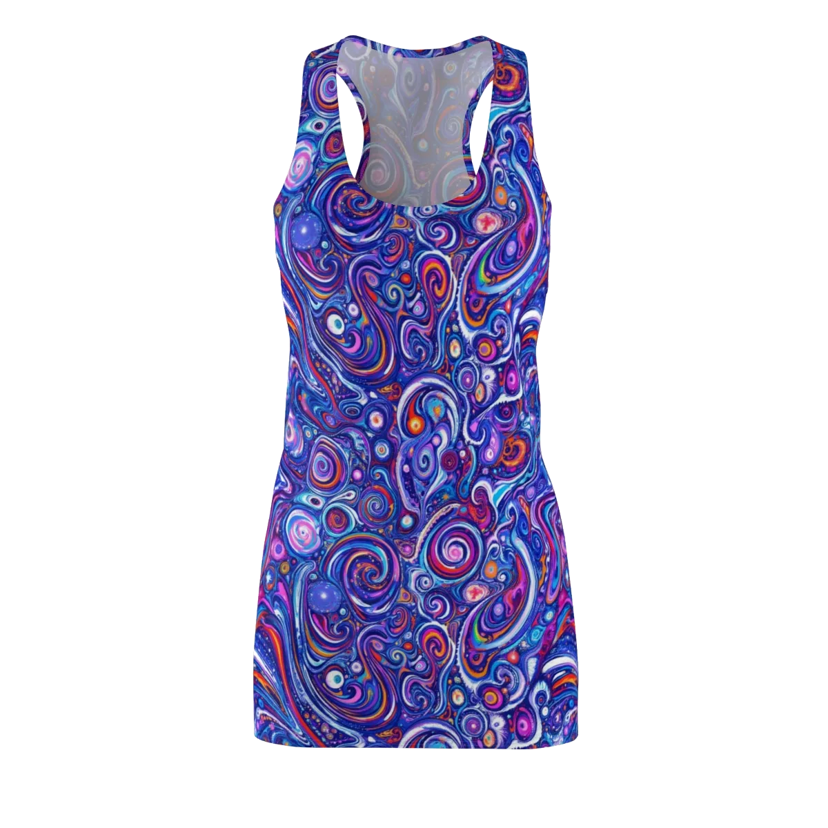 Cosmic Marbles on Racerback Dress — Front