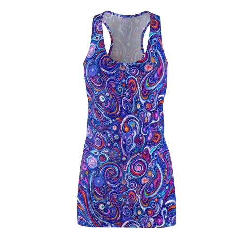 Cosmic Marbles on a Racerback Dress