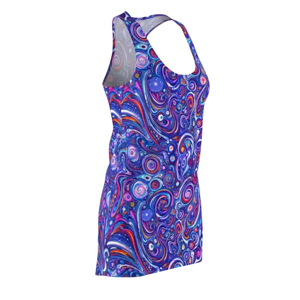 Cosmic Marbles on Racerback Dress — Front Side